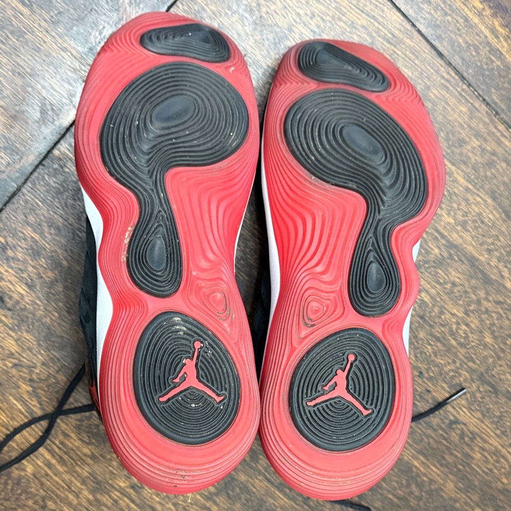 Jordan Men's Black and Red High-Top Sneakers- Super Fly 2017 - Picture 7 of 8